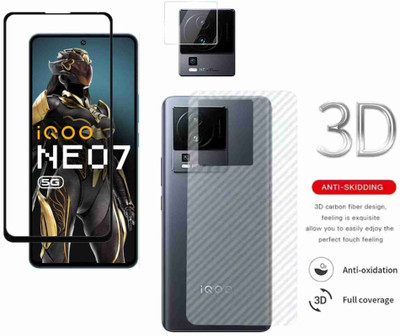 FINCH Front and Back Tempered Glass for IQOO NEO 7 PRO WITH CAMERA SET FREE(Pack of 1)