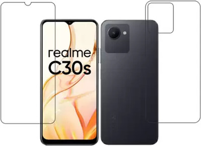 SOLIVAGANT Front and Back Tempered Glass for Realme C30s(Pack of 2)