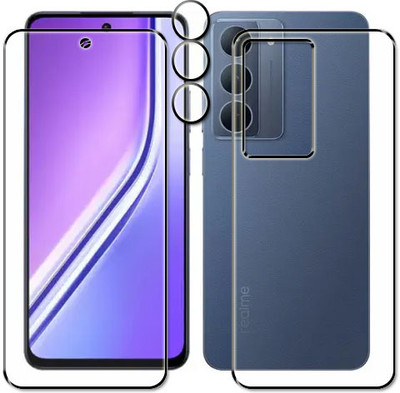 tombik Front and Back Tempered Glass for 30sz-Realme P3x 5G-fb,lens(Pack of 3)