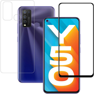 YOGKREETI Front and Back Tempered Glass for Vivo Y50(Pack of 1)