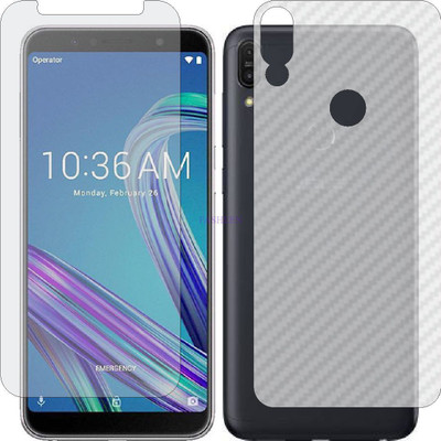 Fasheen Front and Back Tempered Glass for ASUS ZB601KL ZENFONE MAX PRO M1 (Front Matte Finish & Back 3d Carbon Fiber)(Pack of 2)