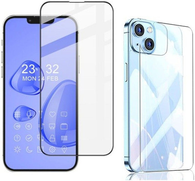 AV Front and Back Tempered Glass for Apple iPhone 13 - Edge to Edge 11D | HD Clear | Scratch Resistant(Pack of 2)