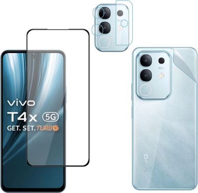 Ten To 11 Front and Back Tempered Glass for ViVO T4X(Pack of 3)