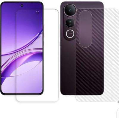 AHWAVEEDA Front and Back Tempered Glass for VIVO V50 LITE 5G(Pack of 2)