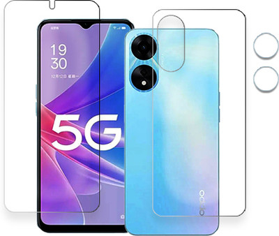 ARBAN Front and Back Tempered Glass for Oppo A58x FRONTBACK SCREEN GUARD(Pack of 1)