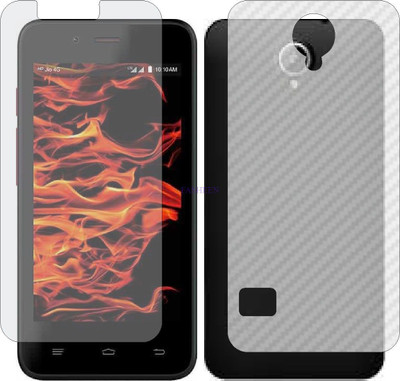 Fasheen Front and Back Tempered Glass for LYF FLAME 4 (Front Matte Finish & Back 3d Carbon Fiber)(Pack of 2)