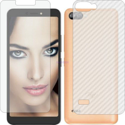 Fasheen Front and Back Tempered Glass for ITEL A44 AIR (Front Matte Finish & Back 3d Carbon Fiber)(Pack of 2)