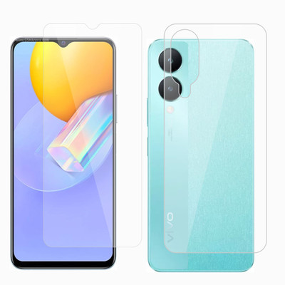 Vatsin Front and Back Tempered Glass for ViVO Y28 5G(Pack of 2)