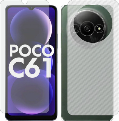 MOBART Front and Back Tempered Glass for Poco C61 2312BPC51H(Pack of 2)