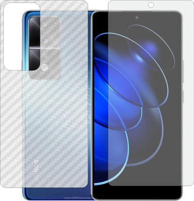 ZINGTEL Front and Back Tempered Glass for HONOR 80 GT 5G (Front Matte Finish & Back 3d Carbon Fiber)(Pack of 2)