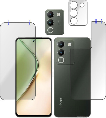 PONDRIK Front and Back Tempered Glass for vivo Y200 5G(Pack of 3)