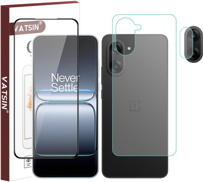 Vatsin Front and Back Tempered Glass for OnePlus Nord CE5, OnePlus Nord CE5 [With Rear Camera Lens Guard](Pack of 3)