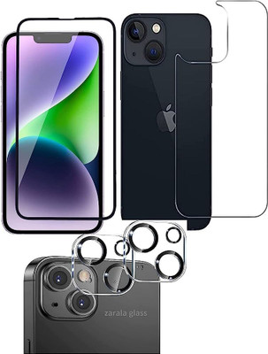 AV Front and Back Tempered Glass for Apple iPhone 14(Pack of 3)