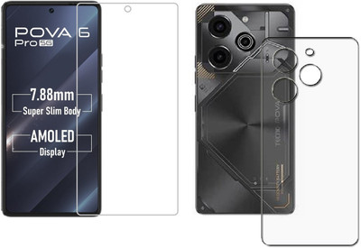 4 YARDS Front and Back Tempered Glass for Tecno Pova 6 Pro 5G(Pack of 1)