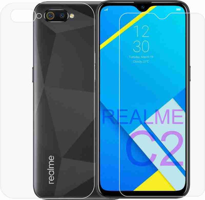 Guardor Front and Back Tempered Glass for Realme C2 Screen Protector TPU Flexible Skin Screen Guard Anti Glare Scratch Resistant Front And Back(Pack of 3)