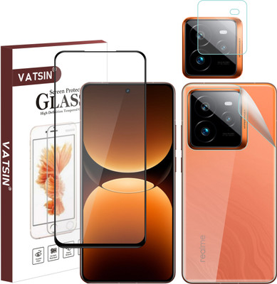Vatsin Front and Back Tempered Glass for Realme GT 7, Realme GT 7 [With Rear Camera Lens Guard](Pack of 3)