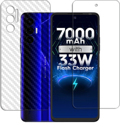 SOMTONE Front and Back Tempered Glass for Tecno POVA 3 FRONT BACK SCREEN GUARD(Pack of 1)
