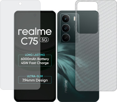 Fasheen Front and Back Tempered Glass for realme C75 5G(Pack of 2)