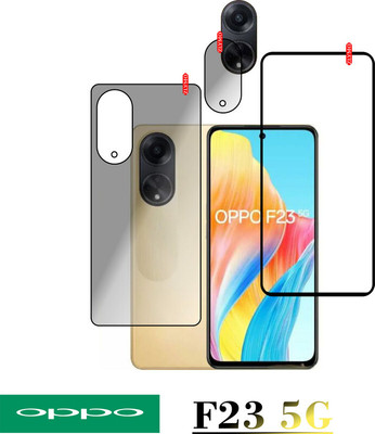 PONDRIK Front and Back Tempered Glass for OPPO F23 5G(Pack of 3)