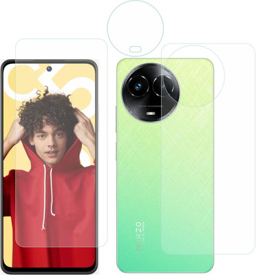 Ten To 11 Front and Back Tempered Glass for Realme C67 5G, Realme C67 5G [With Rear Camera Lens Guard](Pack of 3)