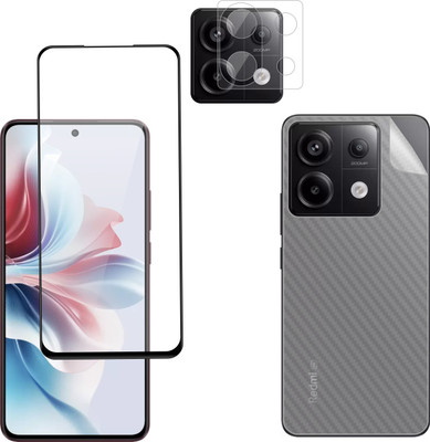 Vatsin Front and Back Tempered Glass for Redmi Note 13 Pro 5G, Redmi Note 13 Pro 5G [Back Carbon Fiber] [Rear Camera Lens Guard](Pack of 3)