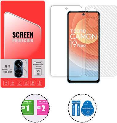 ARBAN Front and Back Tempered Glass for Tecno Camon 19 Pro 5G (1 FREE CAMERA LENS) WITH FRONTBACK SCREEN PROTECTOR(Pack of 1)