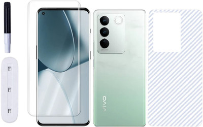 Bai and kaka Front and Back Tempered Glass for Vivo V27 5G(Pack of 2)