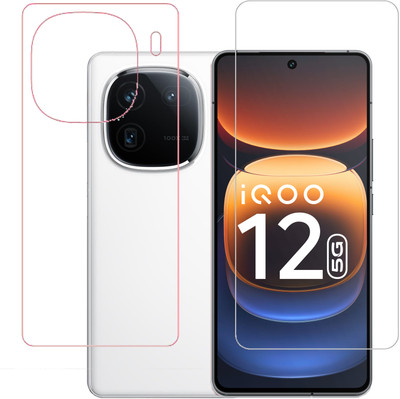 ECMERED Front and Back Tempered Glass for IQOO 12 5G(Pack of 1)