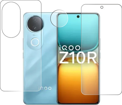 chakoor Front and Back Tempered Glass for IQOO Z10R 5G(Pack of 3)