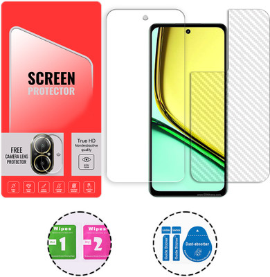 SOMTONE Front and Back Tempered Glass for Realme 12 Lite 4G (1 FREE CAMERA LENS) WITH FRONTBACK SCREEN PROTECTOR(Pack of 1)