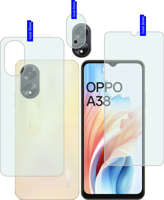 RAOSHIELD Front and Back Tempered Glass for OPPO A38, (Flexible)(Pack of 3)