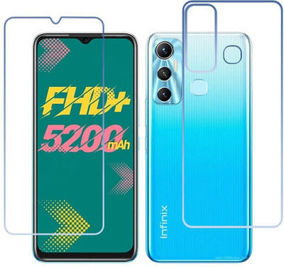PR SMART Front and Back Tempered Glass for Infinix Hot 11(Pack of 2)