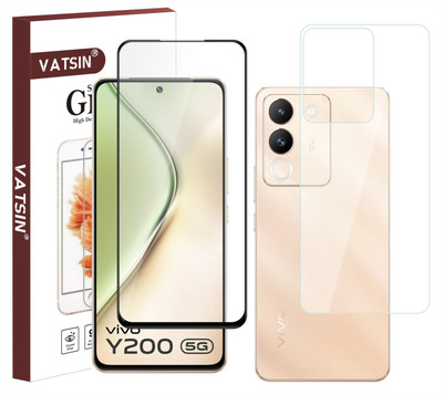 Vatsin Front and Back Tempered Glass for ViVO Y200 5G(Pack of 2)