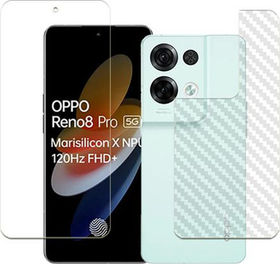 SOMTONE Front and Back Tempered Glass for Oppo Reno8 Pro FRONT BACK(Pack of 1)