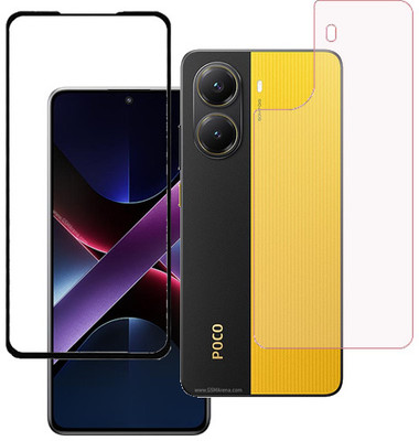 KMPERED Front and Back Tempered Glass for Poco X7 Pro 5G, POCO X7 PRO(Pack of 1)