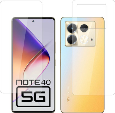 Vatsin Front and Back Tempered Glass for Infinix Note 40 5G(Pack of 2)