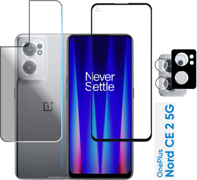 KANCHA Front and Back Tempered Glass for ONEPLUS NORD CE 2(Pack of 3)