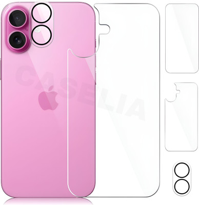 CASELIA Front and Back Tempered Glass for Apple iPhone 16 Plus, iPhone 16 Plus Front and Back Screen Protector Tempered Glass(Pack of 3)
