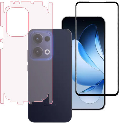 HOBBYTRONICS Front and Back Tempered Glass for Oppo Reno 13, OPPO RENO 13(Pack of 1)