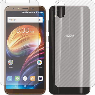 Fasheen Front and Back Tempered Glass for IVOOMI I2 (Front Matte Finish & Back 3d Carbon Fiber)(Pack of 2)