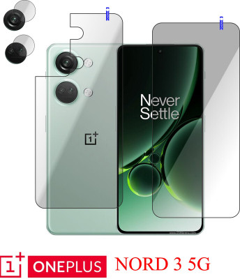 PONDRIK Front and Back Tempered Glass for OnePlus Nord 3 5G(Pack of 3)