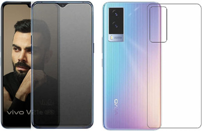 4 YARDS Front and Back Tempered Glass for Vivo V21e 5G (Matte Finish)(Pack of 1)
