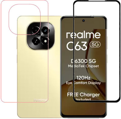 HOBBYTRONICS Front and Back Tempered Glass for realme C63 5G, realme C63(Pack of 1)