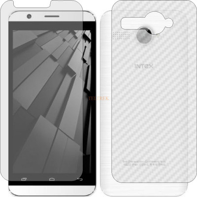 TELTREK Front and Back Tempered Glass for INTEX AQUA YOUNG (Front Matte Finish & Back 3d Carbon Fiber)(Pack of 2)