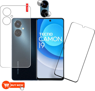 Olonga Front and Back Tempered Glass for TECNO CAMON 19(Pack of 3)