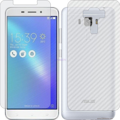 Fasheen Front and Back Tempered Glass for ASUS ZENFONE 3 LASER (Front Matte Finish & Back 3d Carbon Fiber)(Pack of 2)