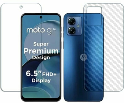 DOWRVIN Front and Back Tempered Glass for Motorola Moto G14 Front and back tempered glass(Pack of 2)