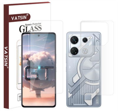 Vatsin Front and Back Tempered Glass for Infinix GT10 Pro(Pack of 2)
