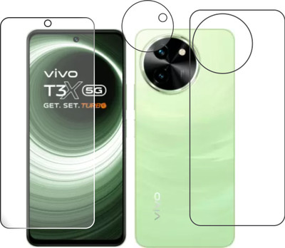 chakoor Front and Back Tempered Glass for Vivo T3x 5G(Pack of 3)