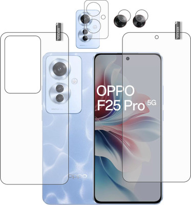 BOMGUARD Front and Back Tempered Glass for OPPO F25 Pro 5G With Camera Lens Protector(Pack of 3)